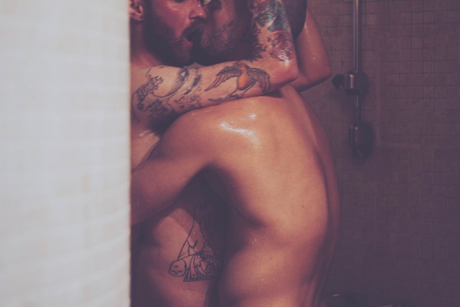 hot men shower photography
