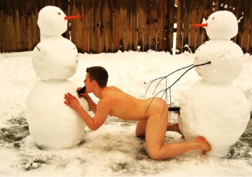 naked gay sex snow